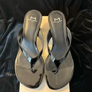 Marc Fisher Dahlia Sandals Black Patent